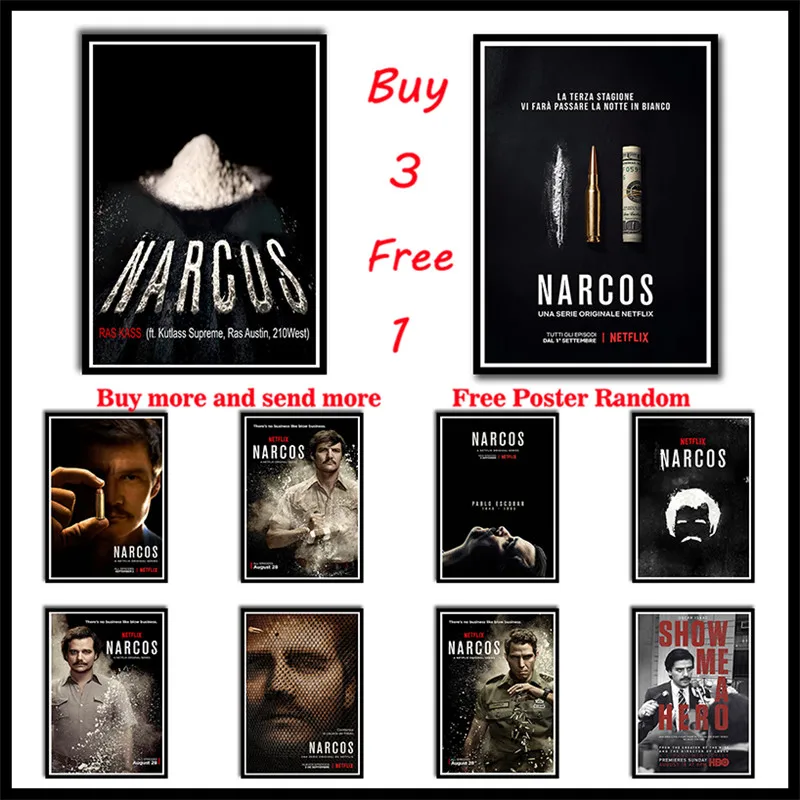 Сезон Narcos ТВ-серия бумажные плакаты с покрытием декоративные настенные