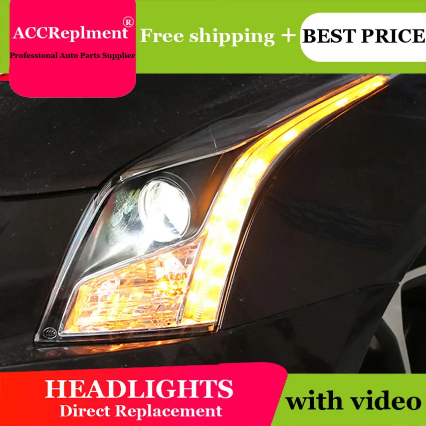 Автостайлинг светодиодный ная фара для Cadillac ATS фары 2013-2018 Новинка H7 hid Q5