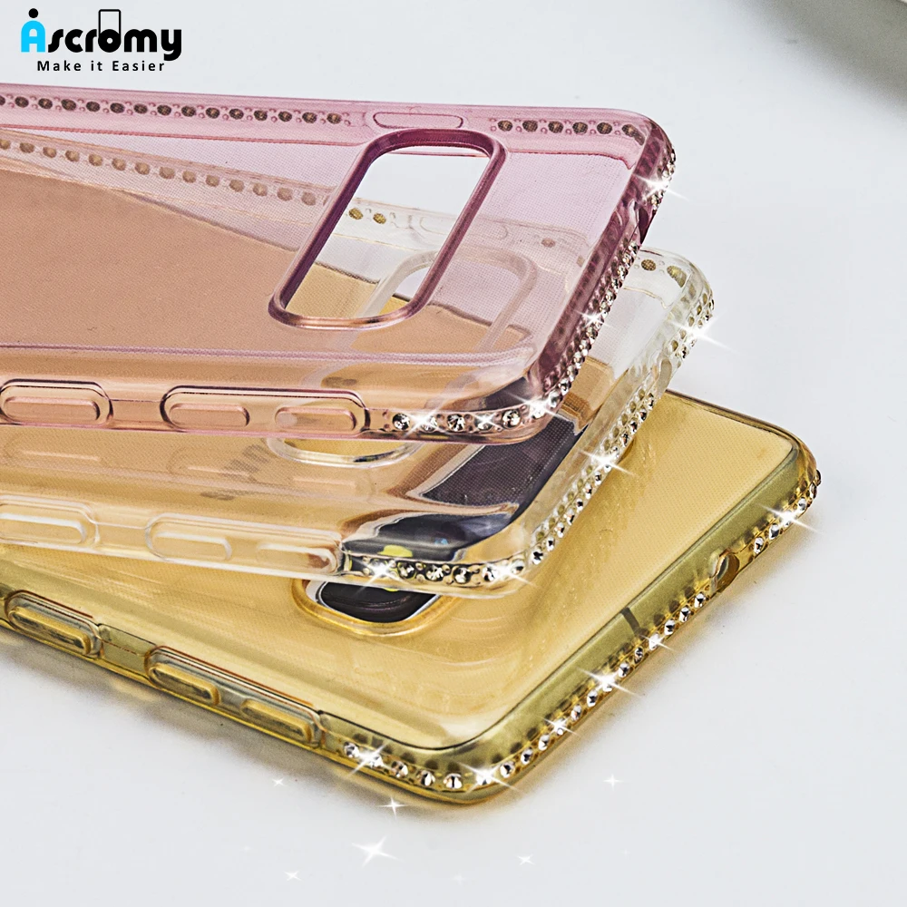 Блестящий чехол Ascromy Алмазный для SamSung Galaxy S10 S9 S8 Plus S10E Note 10 + 8 A8 2018 силиконовые