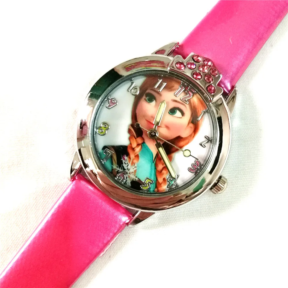 3D cartoon Crystal Diamond children quartz Elsa Anna watches Bracelet girls kids gift montre enfant relogio infantil zegarek | Наручные