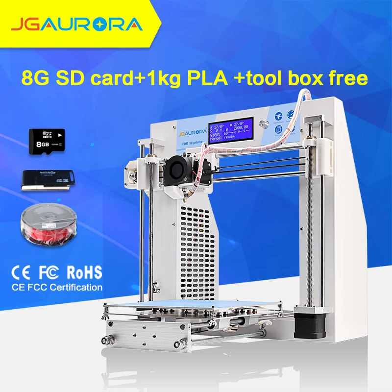 Комплект принтеров JGAURORA A3 3d высокая точность печати прочный металлический