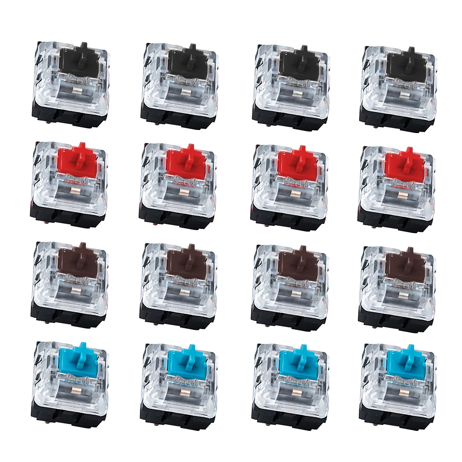 Besegad 10 шт. 3 контактные Сменные прозрачные RGB клавиши переключатели Клавишные для