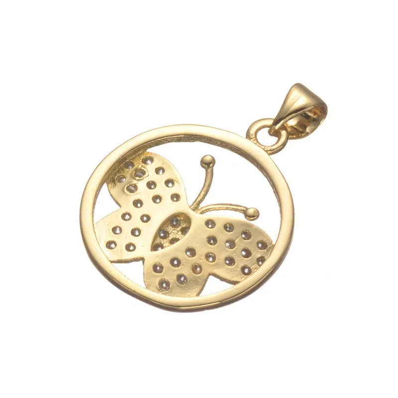 Смешанные Круглые Подвески-бабочки Плавающие Подвески подходят для браслетов