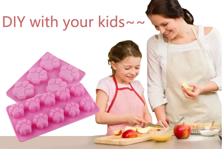 Симпатичная силиконовая форма для торта мини шоколада в виде кошачьей лапы с 10