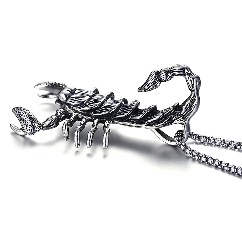 Vnox Скорпион заявление Цепочки и ожерелья кулон для Для мужчин Нержавеющая сталь