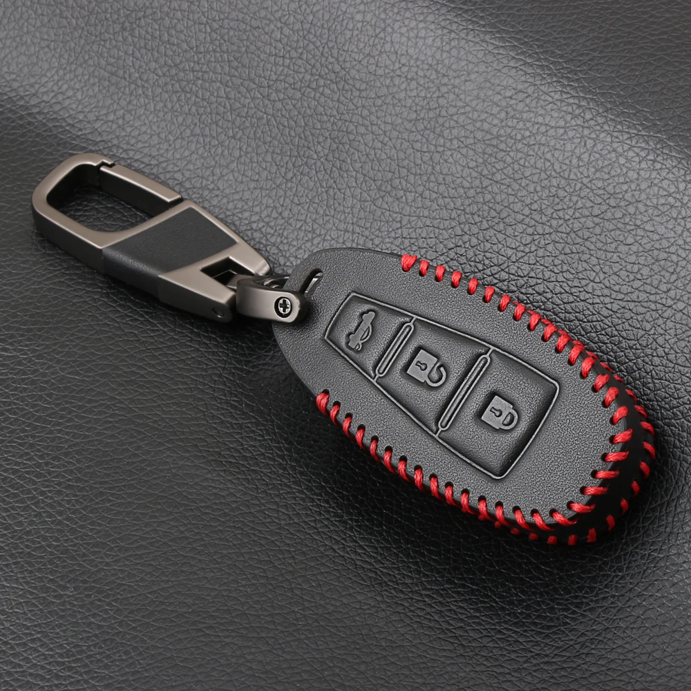 2 кнопки кожаный чехол для автомобильного ключа сумка брелок защиты кожи набор
