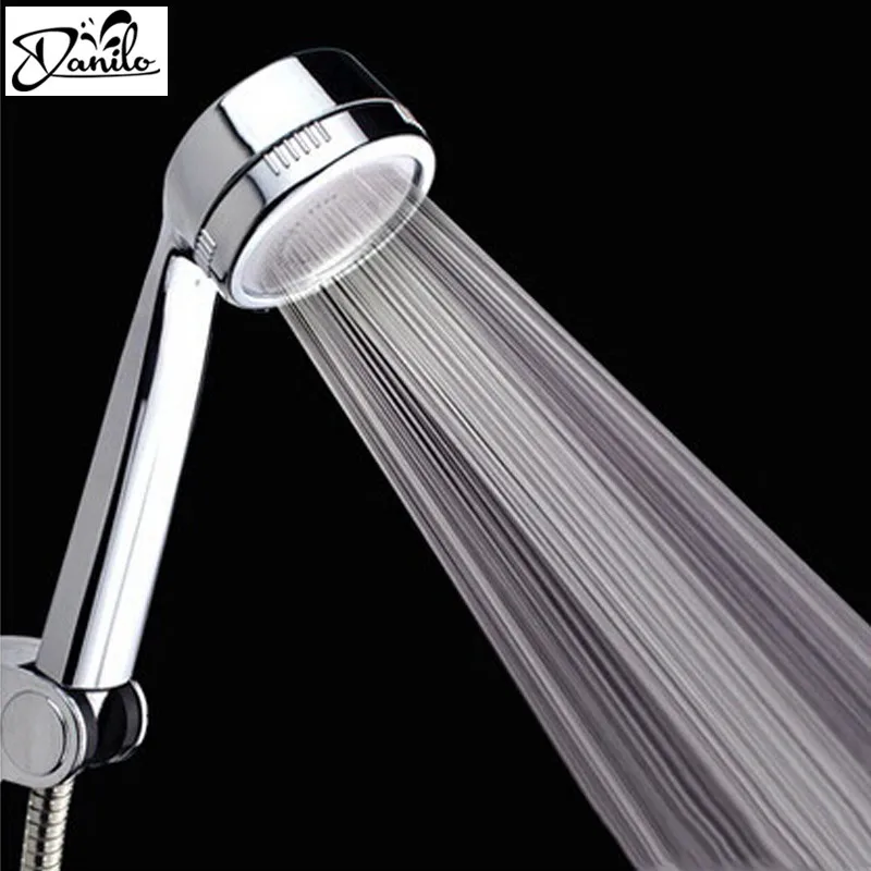 Водосберегающая душевая головка для ванной комнаты круглая ABS хромированная