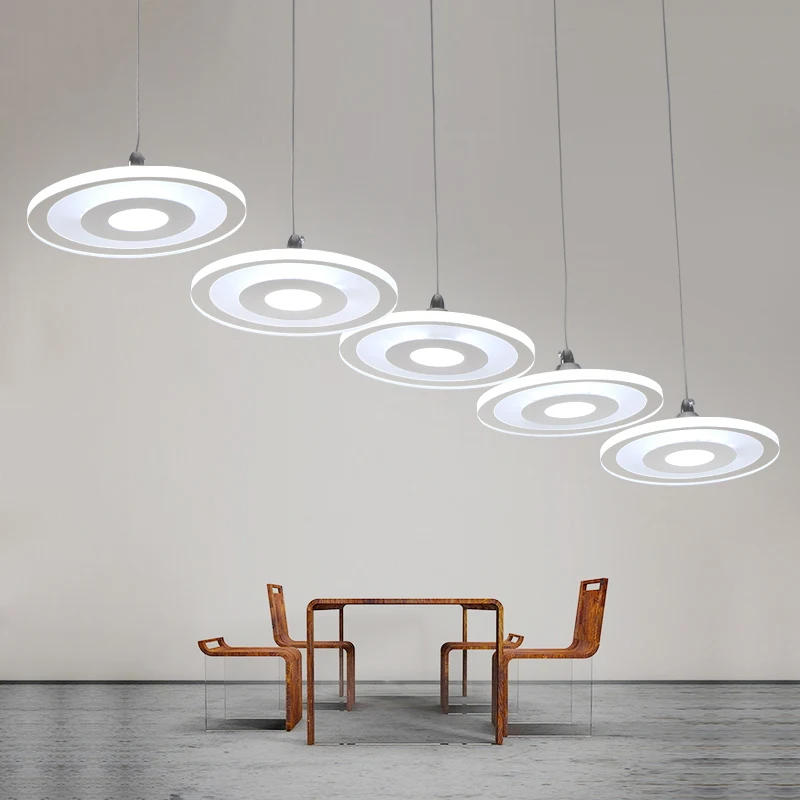 Ультра тонкие 3/5 головки акриловые подвесные светильники для столовой