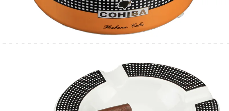 COHIBA портативная пепельница для сигар, домашняя керамическая пепельница, роскошный табак, 4 держателя для хранения сигар, пепельница