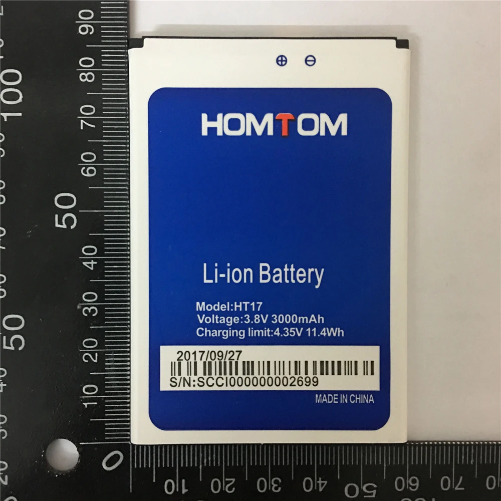 

HOMTOM HT17 Battery 100% Original Batteries Replecement Large Capacity 3000mAh Back-up Battery for HOMTOM HT17 Pro Smartphone
