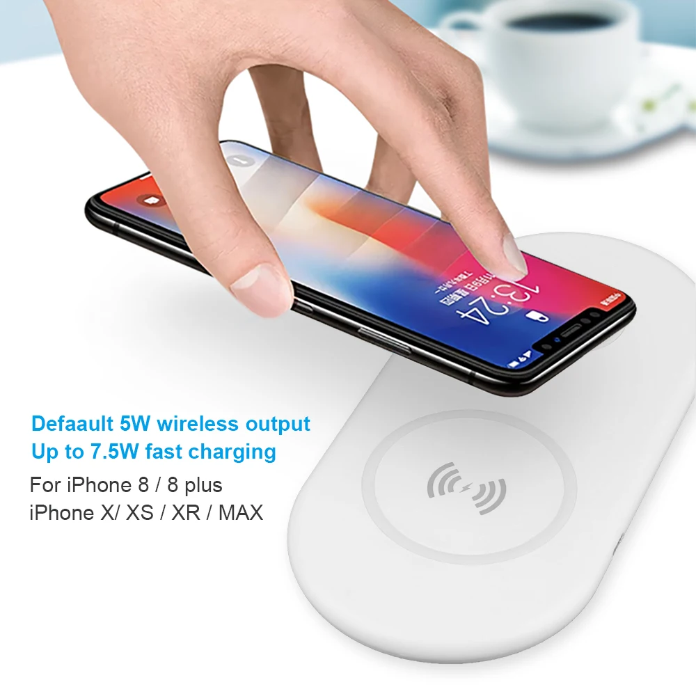 Беспроводное зарядное устройство Ascromy QI 7 5 вт для iWatch Apple Watch 4 3 2 iPhone XS Max XR X 8 Plus Samsung