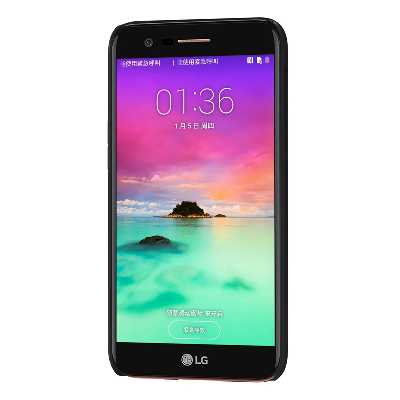 Black Color For LG K10 2017 5.3 INCH cover Nillkin Super Frosted Shield Simple Fashion With Free Screen Protector |