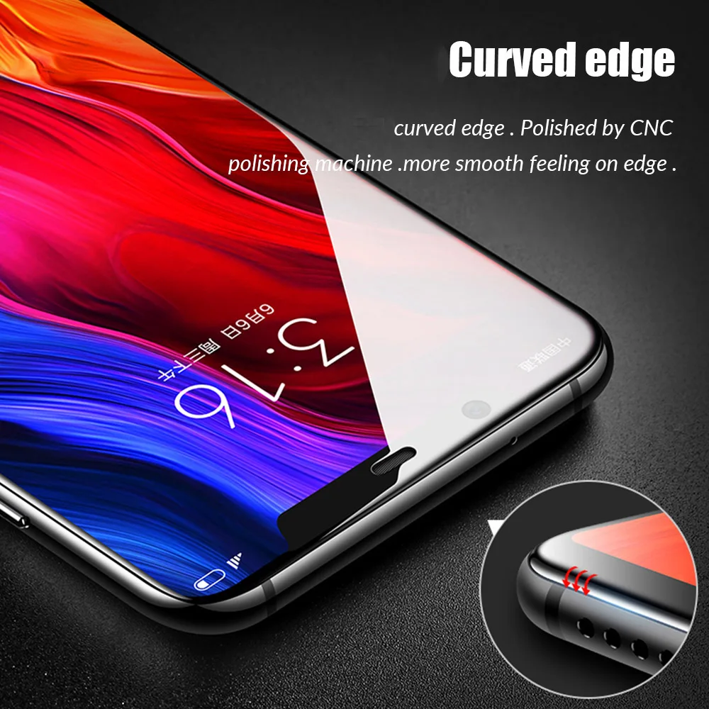 Закаленное стекло 6D для Xiaomi Redmi Note 5 6Pro 7 с полным клеем Защитное A2 lite на Y3 S2 5Plus |