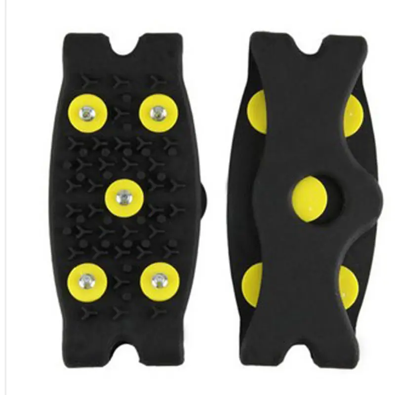 Snow Ice Climbing Anti Slip Spikes Grips Crampon Cleats 5-Stud Shoes Cover