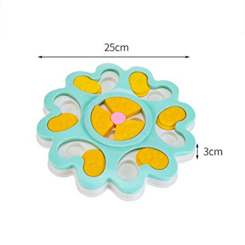 Обучающие игрушки для собак цветочный дизайн антиударная миска дозатор еды