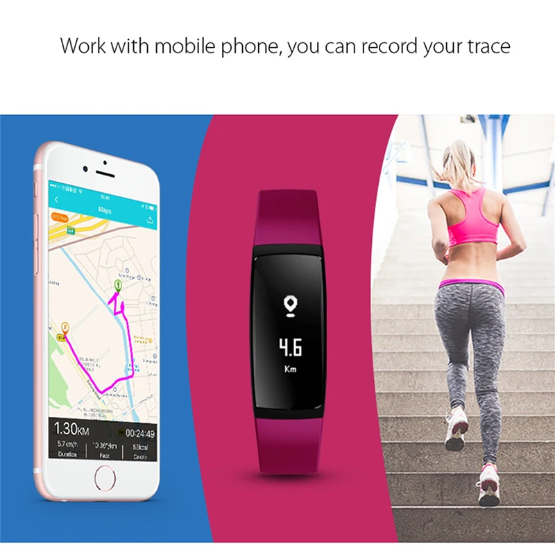 Bluetooth Для мужчин умный Браслет Приборы для измерения артериального давления