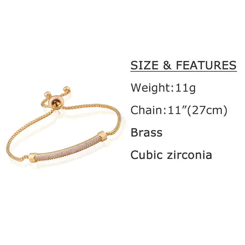 Женский браслет с фианитом OCESRIO вечерние аксессуары белого и серебряного цвета