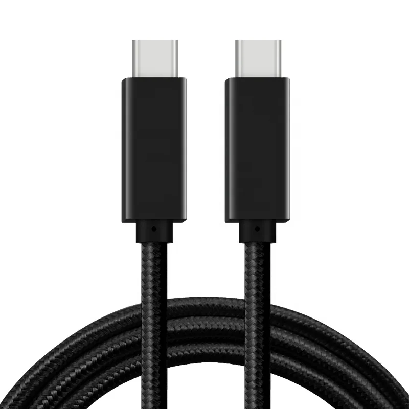 Черный USB 3,1 Gen 2 кабель 5A PD зарядка QC 3,0 кабель для зарядки аудио и видео USB C-C 3,1 Для huawei P20 P10 samsung S8/S9/S10 - Цвет: Черный
