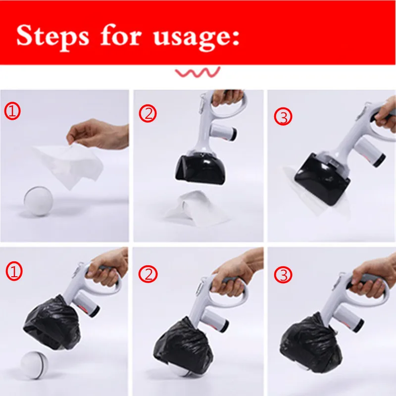 Новейший 1 Pet Pooper Scooper + (1 лот = 20 шт.) набор пакетов для какашек собак и кошек уличные