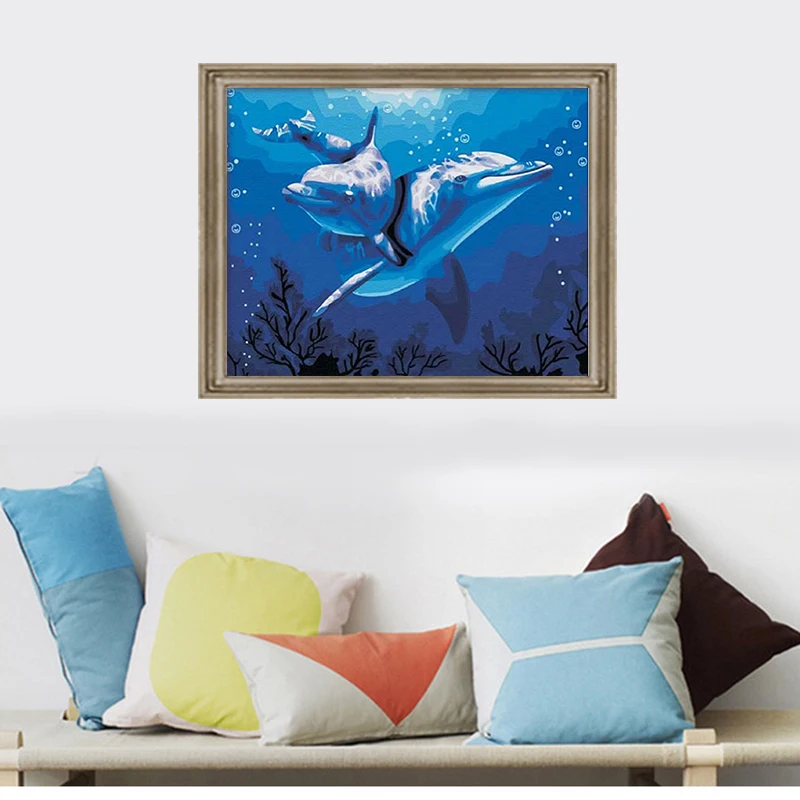 Картина маслом Раскраска по номерам рисование на холсте домашний декор