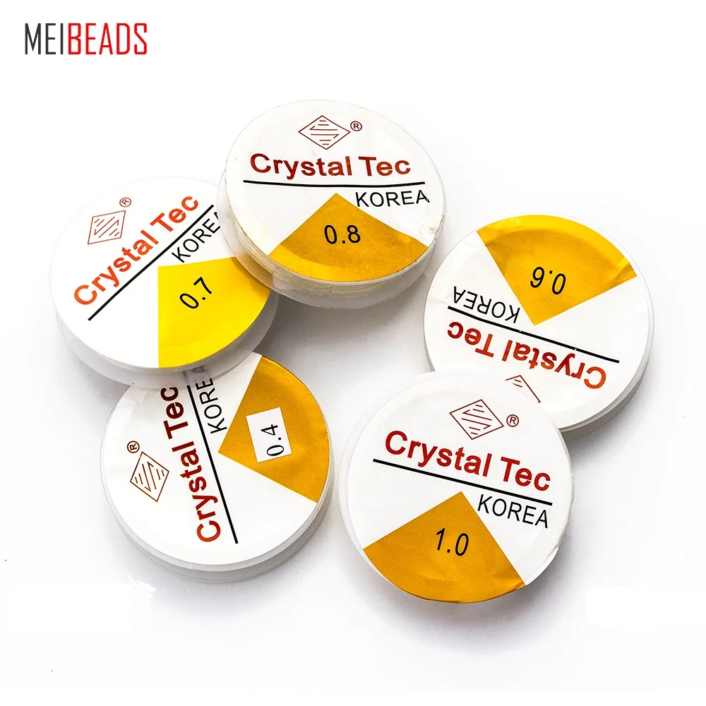 Meibeads 20 метров 0,4/0,6/0,7/0,8/1 мм катушка Crystal Clear эластичные Бисер провод/шнур/строка/нить UF5531
