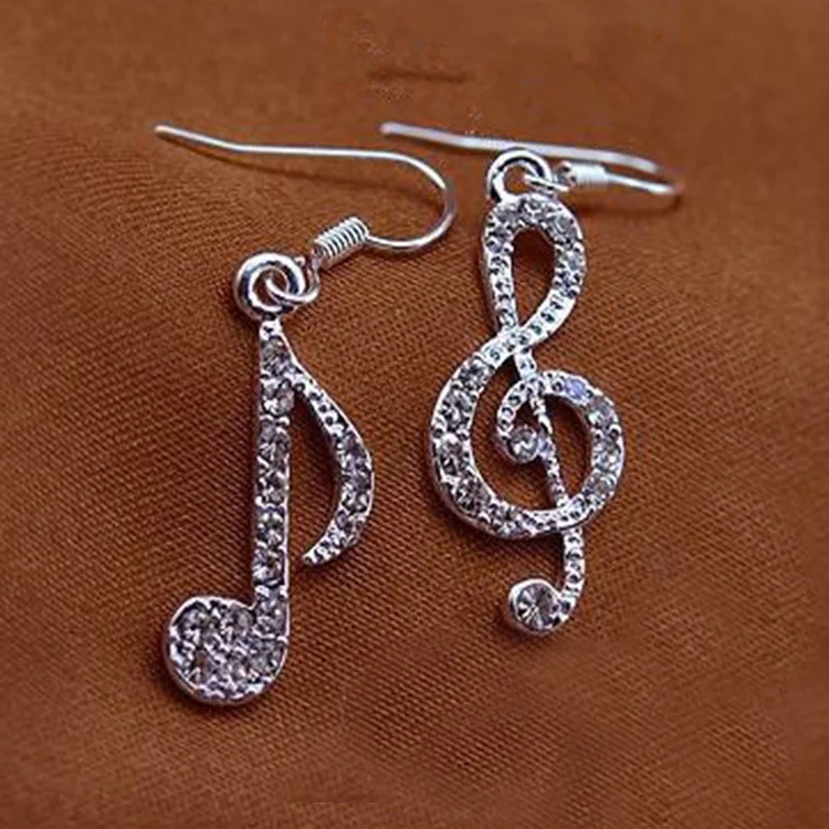 

Punk 2020 Fashion New Earrings Geometric Notes Music Asymmetrical Lady Earrings Wholesale Gift Sales Wedding Earrings