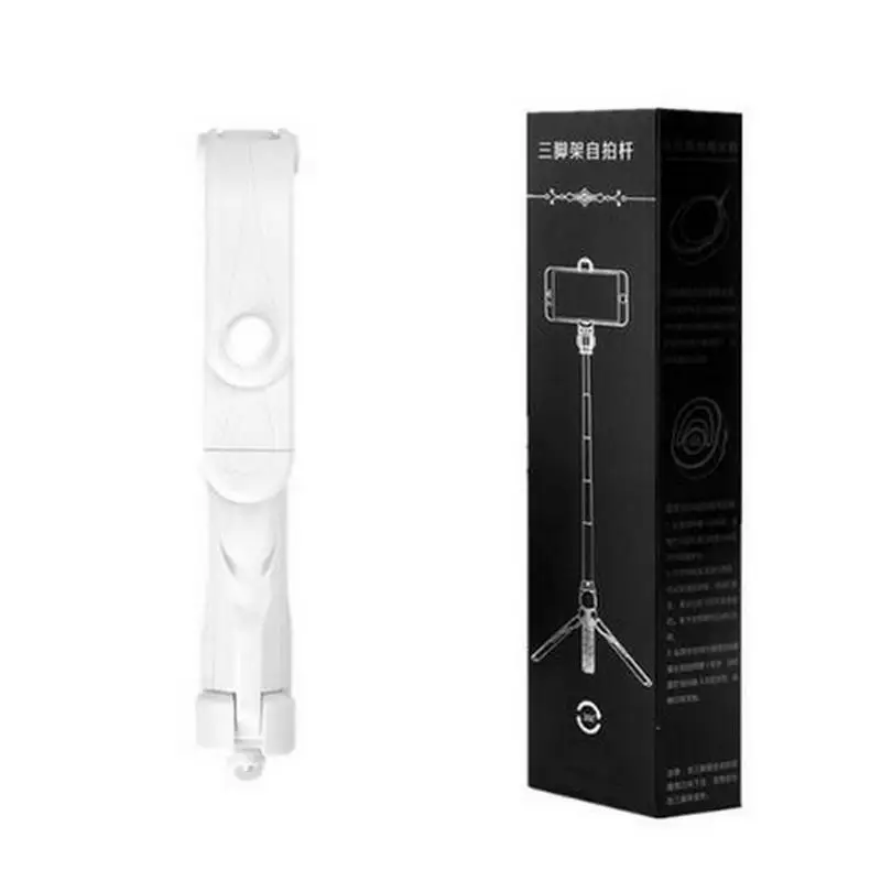 white JOYTOP штатив монопод селфи палка Bluetooth с кнопкой Pau De Palo селфи палка для iphone для Android смартфон палка - Цвет: white