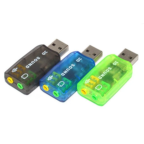 Внешний USB 2 0 для 3D Виртуальная Звуковая карта адаптер конвертер 5 1 каналов |