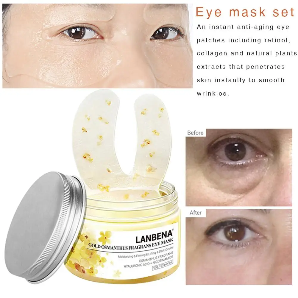 LANBENA Retinol маска для глаз пластырь уменьшает темные круги нестареющий анти