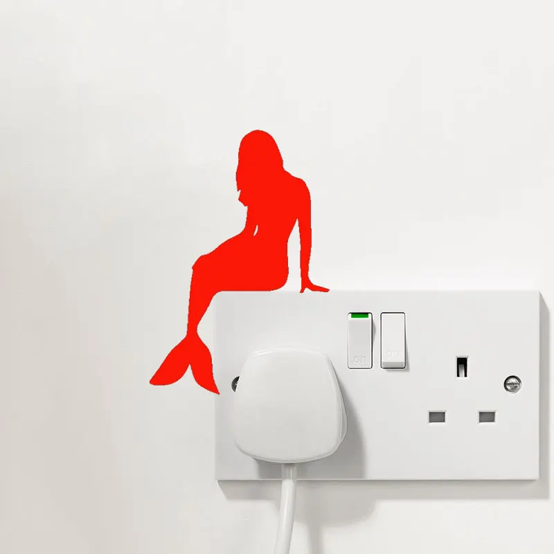 Виниловая наклейка для светильник еля света русалки комнатный декор