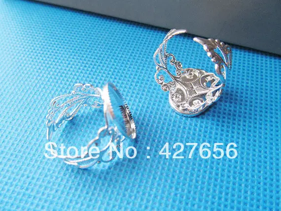 Пустые кольца с полым цветком Овальные 13 х18 мм 10 шт.|blank ring|cameo cabochonaccessories jewelry |