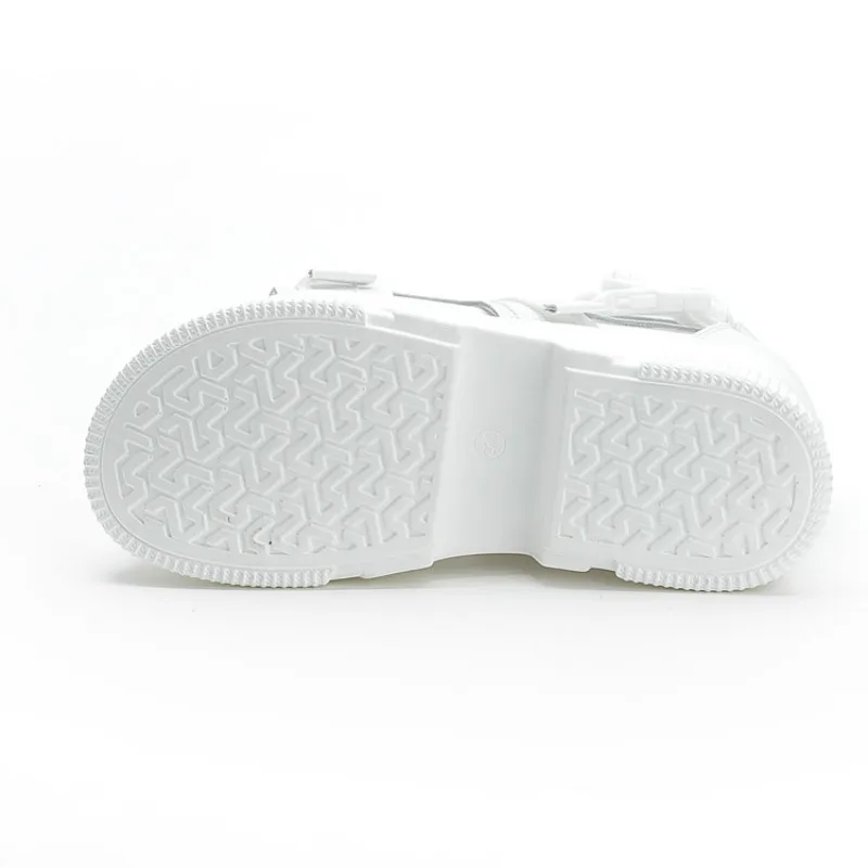 Женские босоножки из натуральной кожи SWYIVY белые туфли на танкетке платформе