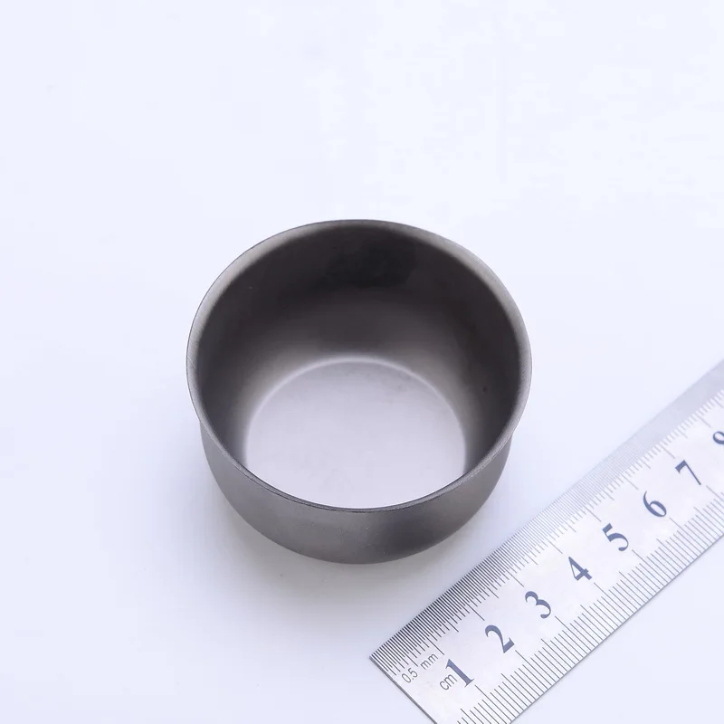 TAI-xiaojiubei Титановая чашка со складной проволочной ручкой с крышкой для наружного использования, портативная чашка для воды, легкая пивная кружка, банка - Цвет: TAI-xiaojiubei