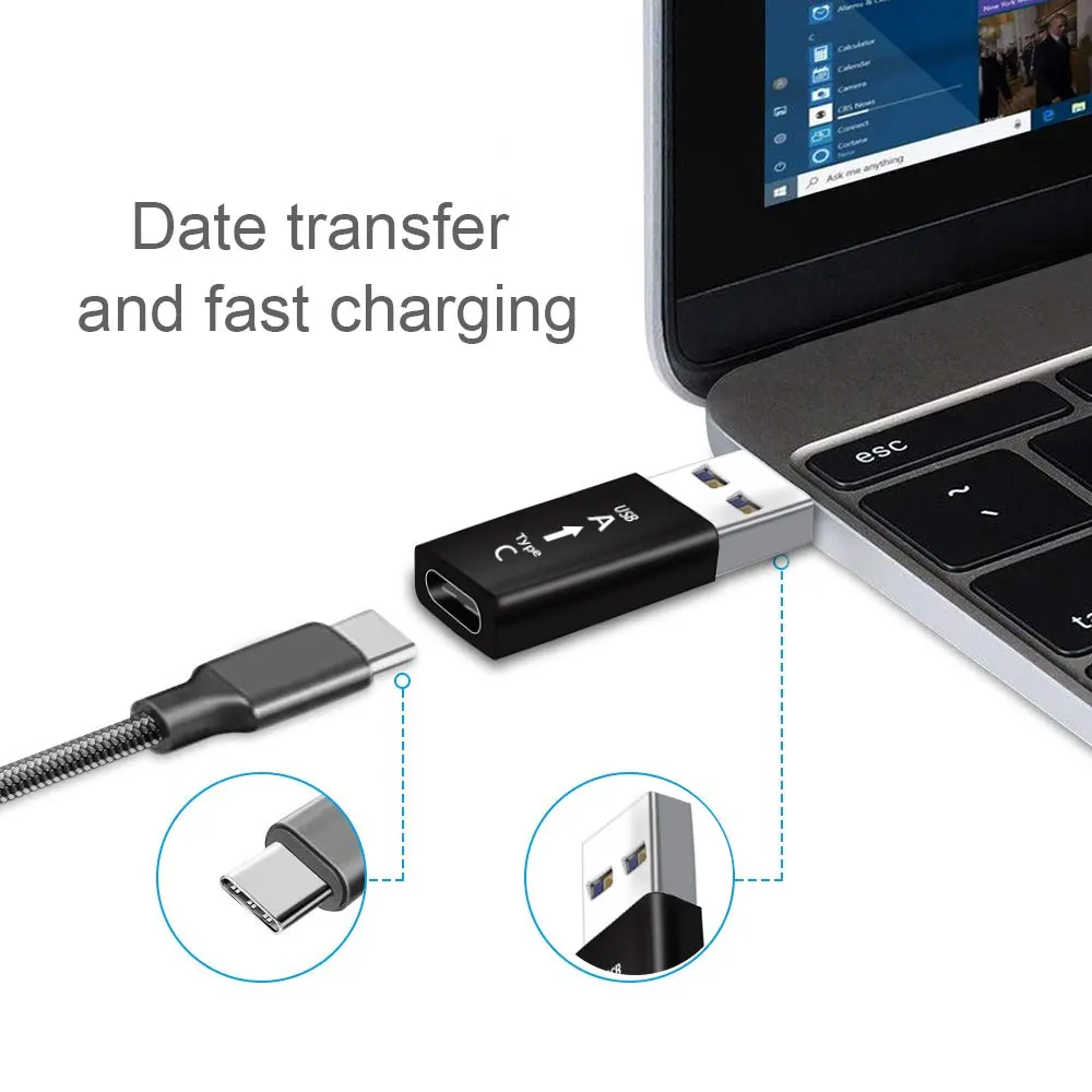 Ascromy Usb 3,0-type c usbc Otg адаптер конвертер type-c для samsung Galaxy S10 S9 Plus Xiaomi huawei One plus Usb c кабель