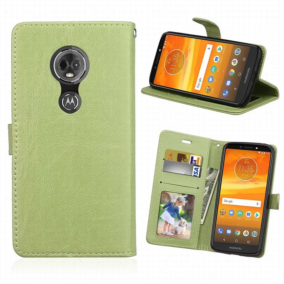 Простой чехол для телефона, Одноцветный чехол для Motorola Moto P30 Note E5 G6 Play G7 Plus One power Book, кожаный чехол с подставкой P08G