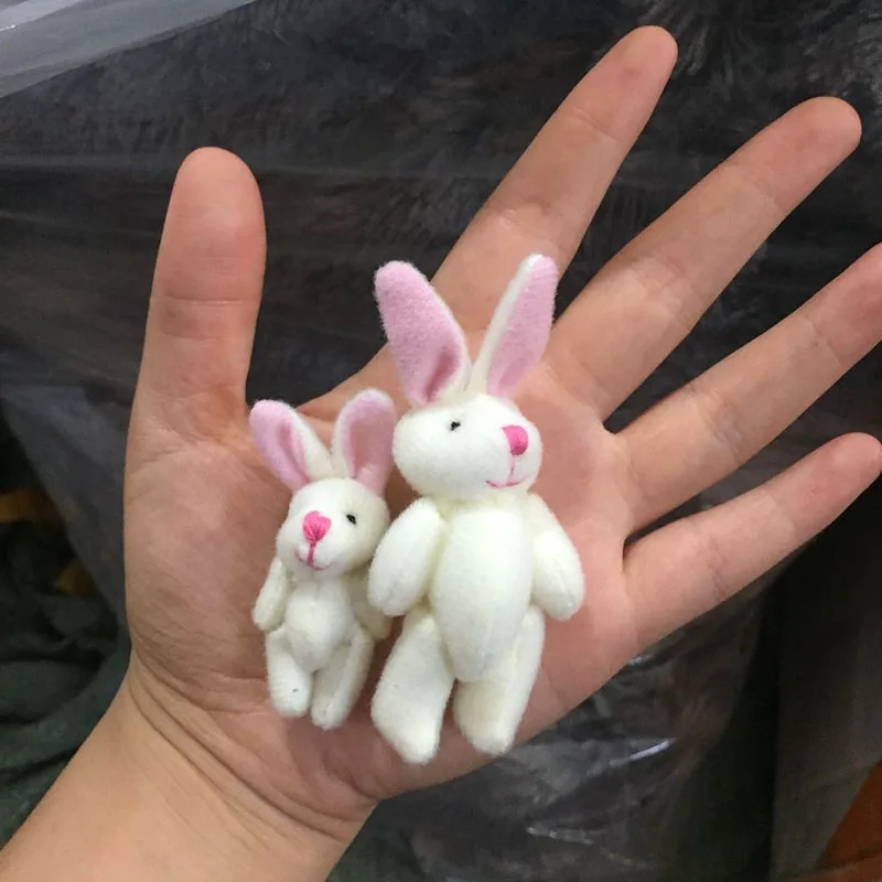10 шт Мини кролик плюшевые игрушки белый соединенный DIY Аксессуары куклы 5 см 7 |