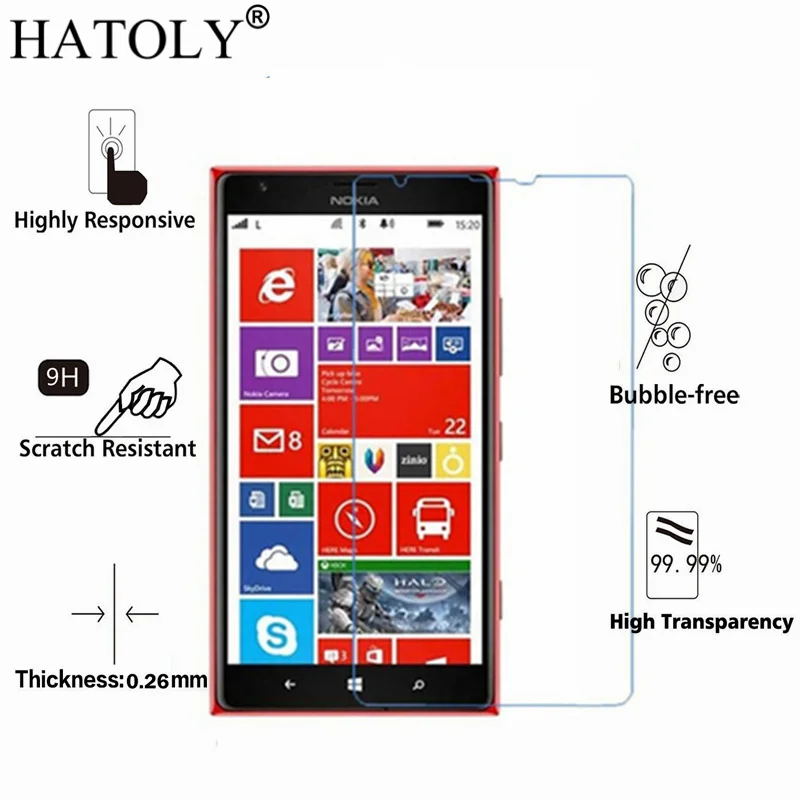 Закаленное стекло HATOLY для Nokia Lumia 1520 2 шт. ультратонкая Защитная пленка | Мобильные