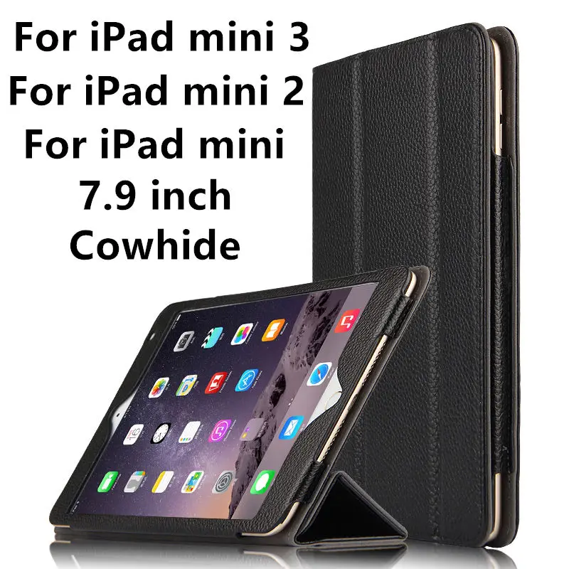 Чехол из воловьей кожи для iPad mini 3 2 оригинальный защитный смарт чехол кожаный