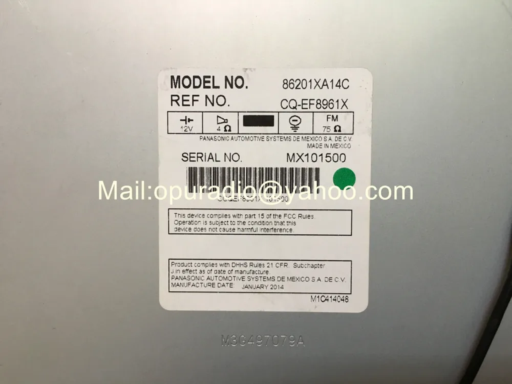 Фабричное радио Subaruu OEM 86201XA14C CQ EF8961X 6 cd чейнджер с MP3 для Subarru Tribeca 06 13 автомобильный