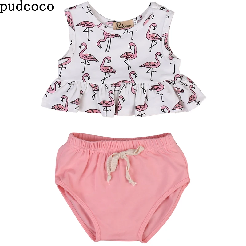 Комплект одежды из 2 предметов для маленьких девочек белый хлопковый топ с