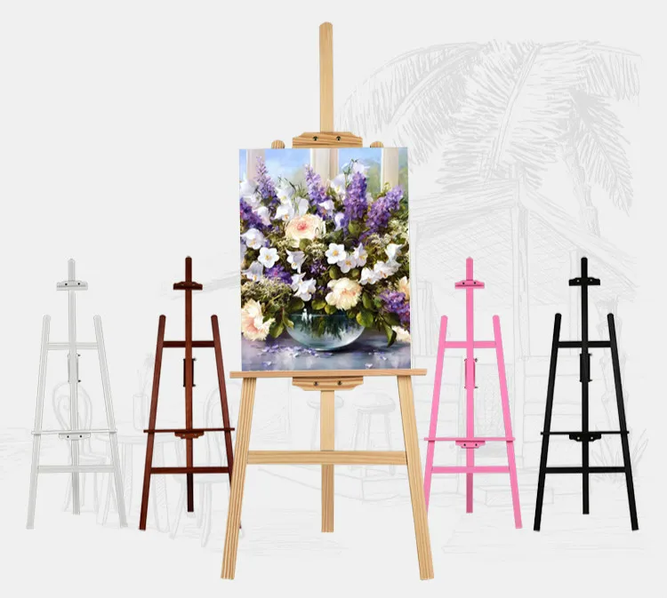 Твердая древесина станковой Caballete Pintura художественная роспись эскиз станковой Caballete Pintura Регулируемый складной мольберт товары для рукоделия для художника