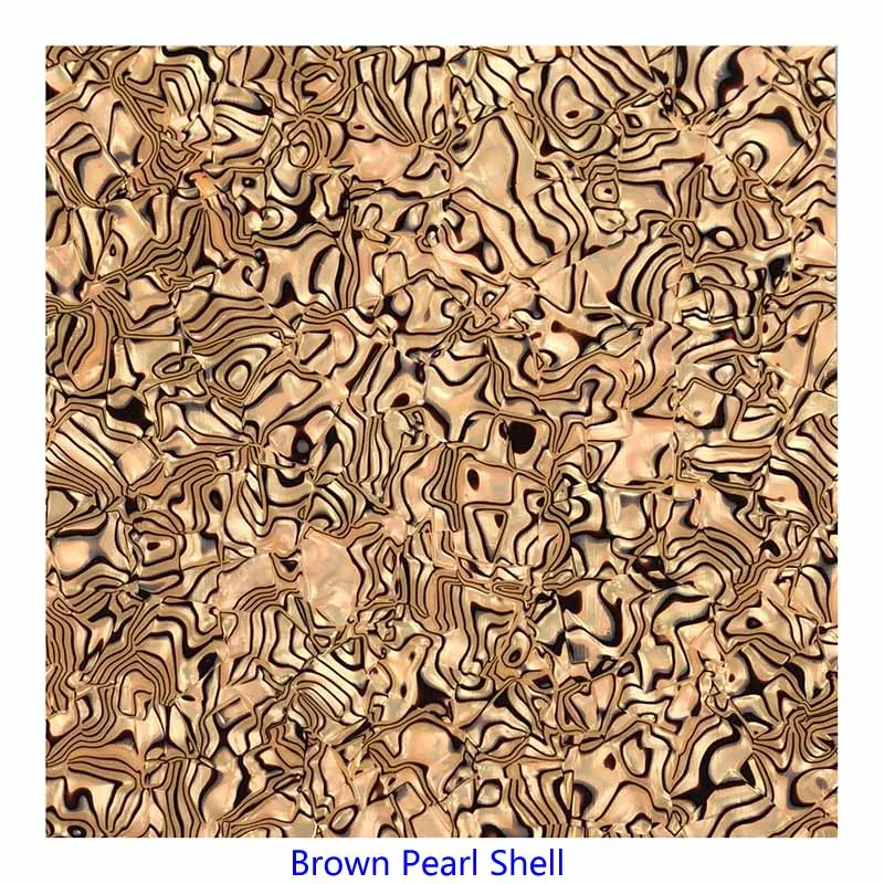 brown pearl shell Pleroo целлулоидный материал пустой лист для акустической гитары накладки самоклеющиеся 24 см x 22 см качество царапин пластины многоцветный - Цвет: brown pearl shell