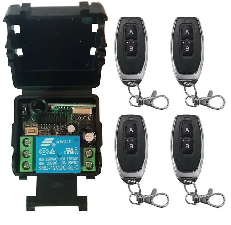 DC 12V 24V 1 CH Канал 1CH мини Беспроводной RF пульт дистанционного управления выключатель света 10A реле выход радио приемник модуль + передатчик