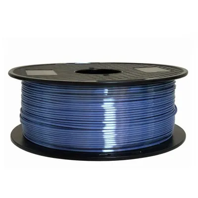 silver blue 3D принтер расходные материалы PLA как шелк 1,75 мм 0,1 кг/1 кг шелк-как текстура материал Материал провода материал фиолетовый - Цвет: silver blue