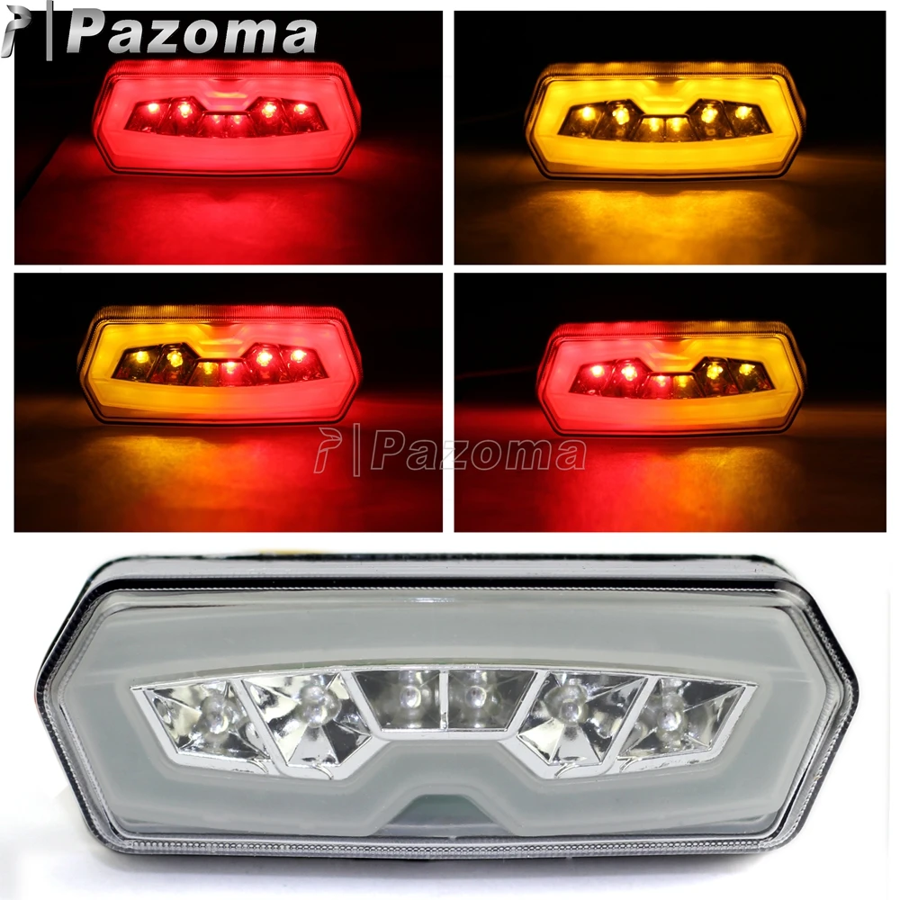 Мотоцикл Pazoma Интегрированный сигнал светодиодный задний фонарь ходовая лампа