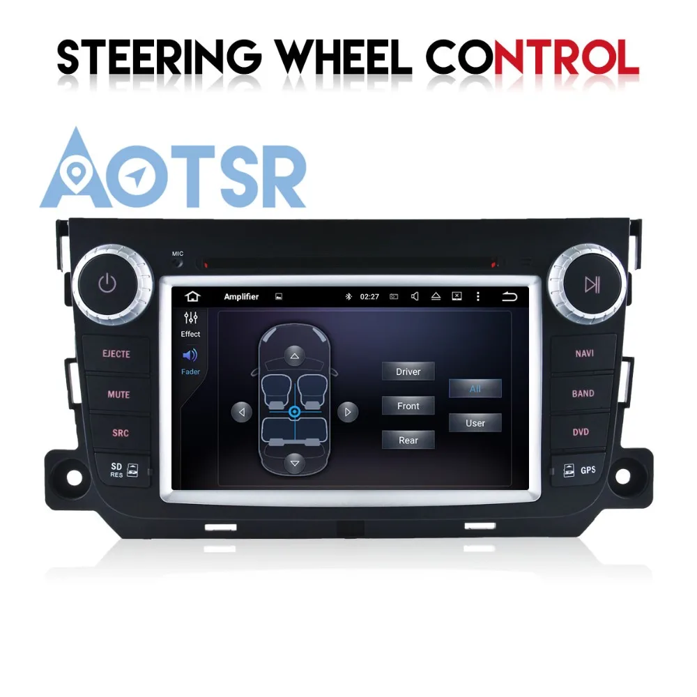Автомобильный DVD-плеер Pure Android 2012 4 + 32 ГБ для Smart Fortwo 2016-аудио GPS 2 din радио