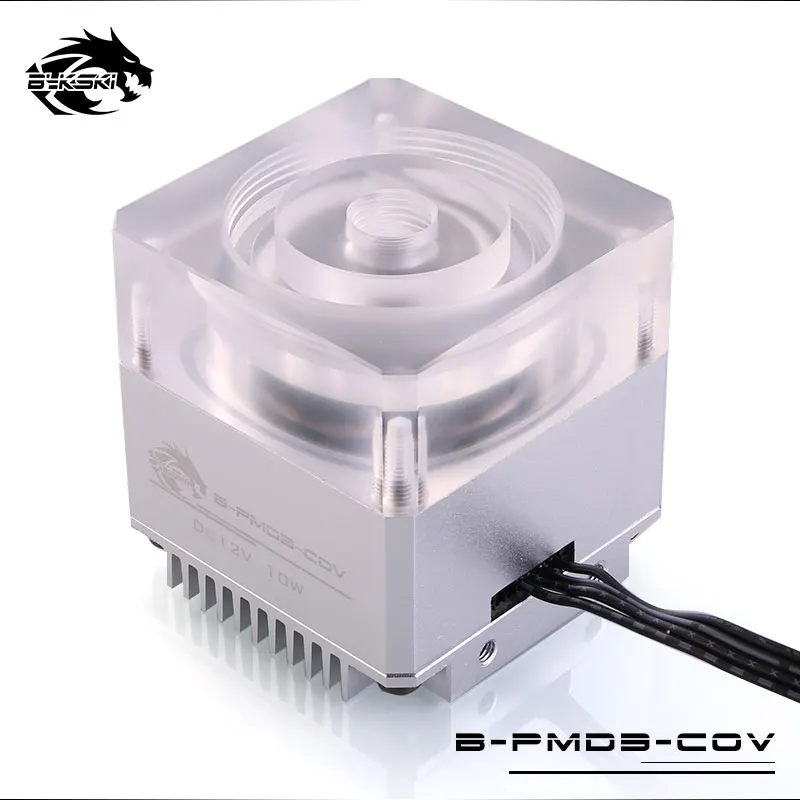 Bykski-bomba Ddc Elevador de Fluxo Máximo de 10w Metros 600l h Tamanho do Radiador 62*62*58 mm Suporta Combo Reservatório 5v Luz de Pinos Ventiladores e resfriadores