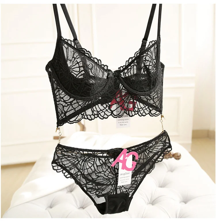 Luxury Sexy Cobweb Lace Bra Set/Panties/Lingerie Free Shipping yw023 | Женская одежда