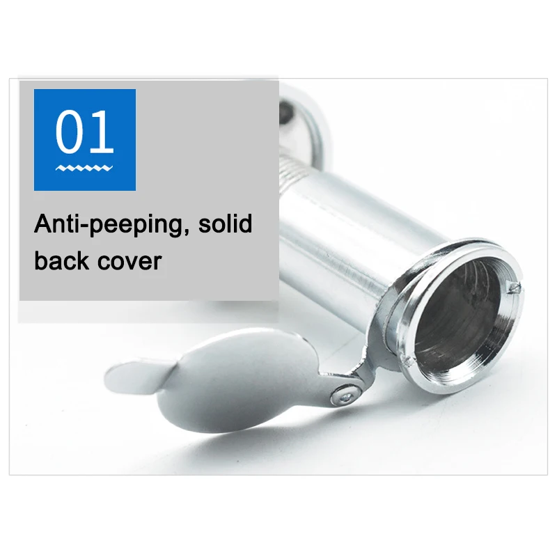 

Hot Sale Stainless Steel Door Viewer with Cover One Way 180-220 Degree Peep Hole for Home Office
