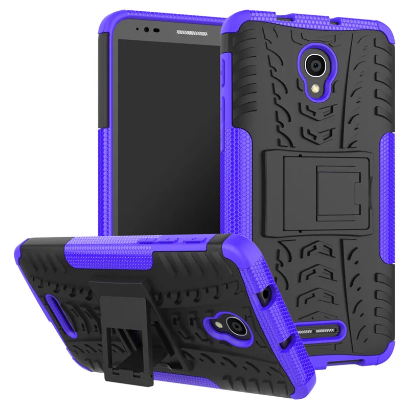 Для Alcatel Pop 4 Plus чехол сверхмощный армированный ТПУ + PC двойной гибридный